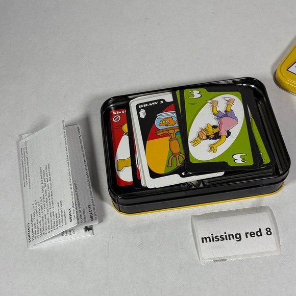 UNO The Simpsons Special Edition Card Game 🟡 2003 Collector Tin – Missing 1 Card - Picture 3 of 6